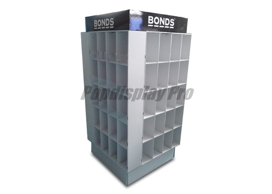 Store Floor Standing Cardboard Pallet Display Lightweight With 80 Pockets