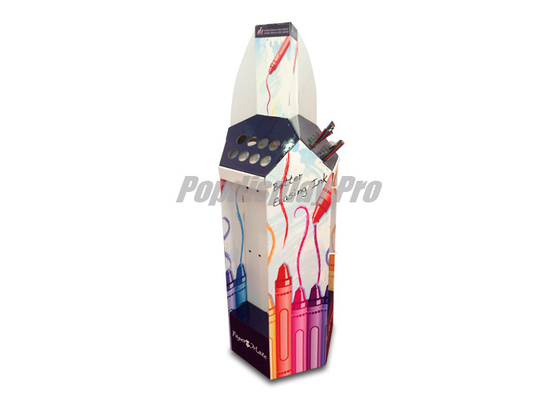 Paper Floor Hook Display Stand Creative Design 24 Hooks Clear Pen Holders